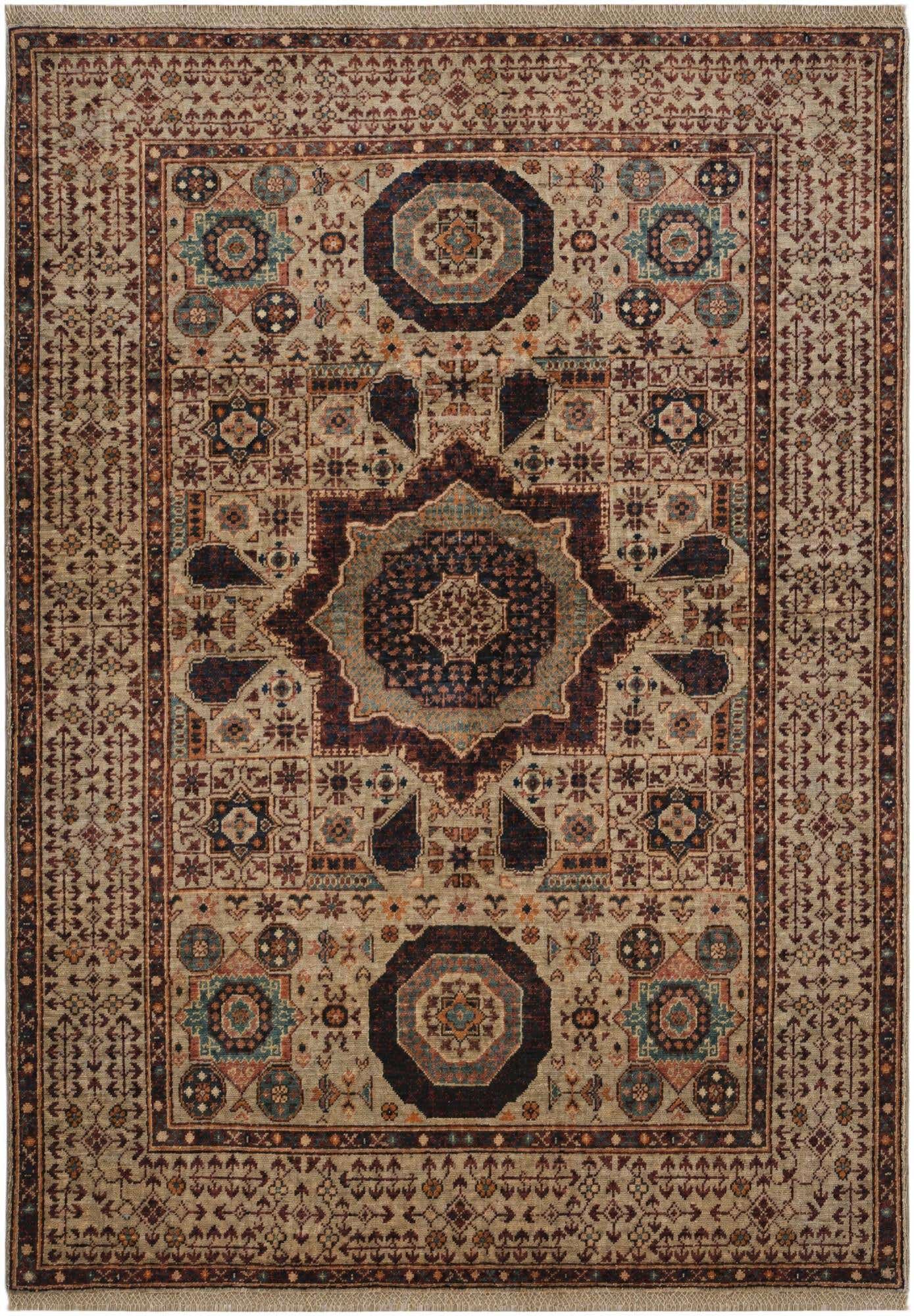4' 1 x 5' 8 Hand Knotted Mamluk Ziegler Rug