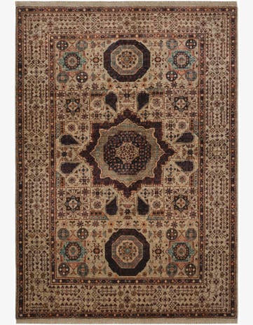 4' 1 x 5' 8 Hand Knotted Mamluk Ziegler Rug