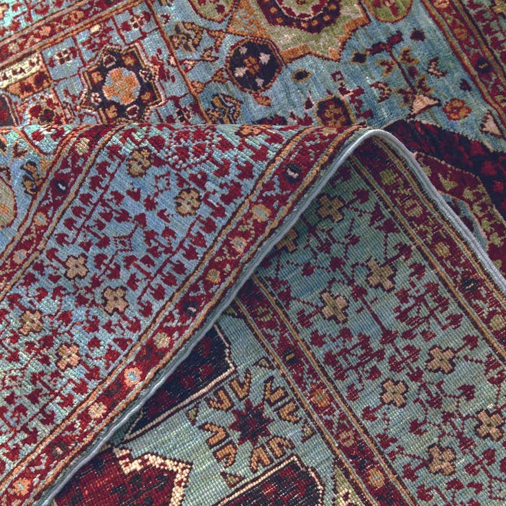 Detail image of 4' 1 x 5' 7 Hand Knotted Mamluk Ziegler Rug