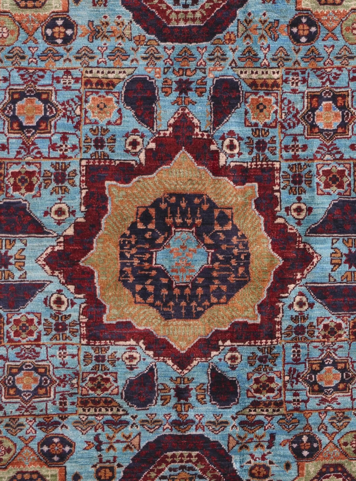 4' 1 x 5' 7 Hand Knotted Mamluk Ziegler Rug
