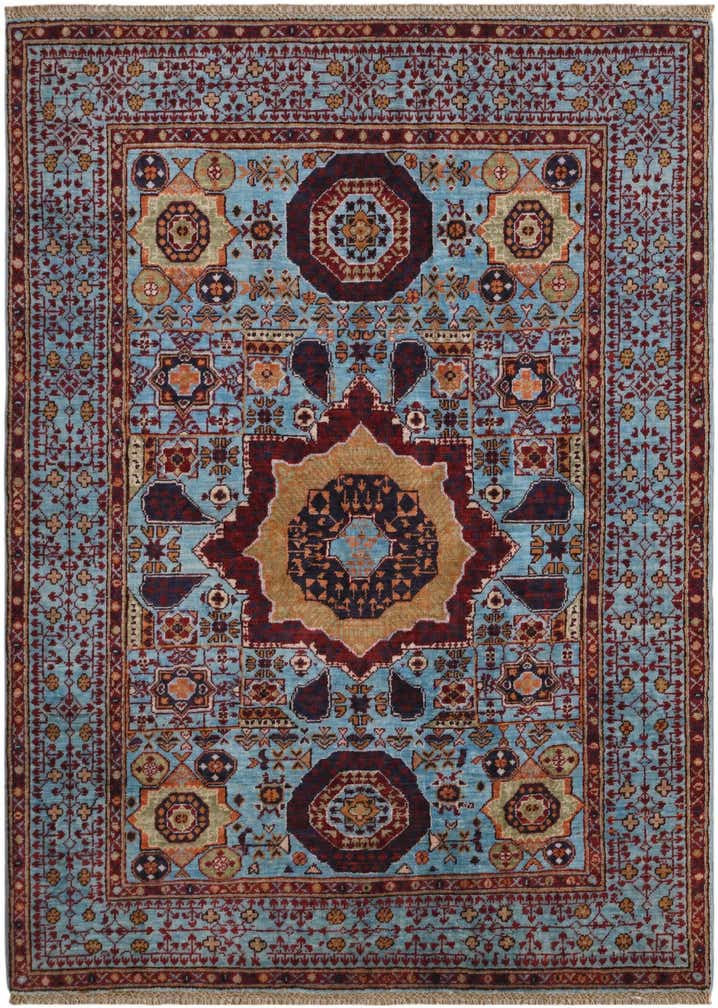4' 1 x 5' 7 Hand Knotted Mamluk Ziegler Rug