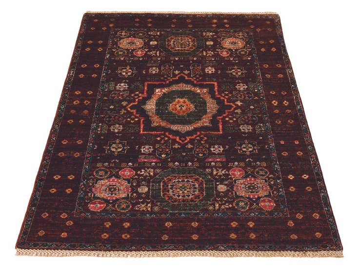 Detail image of 3' 5 x 5' Hand Knotted Mamluk Ziegler Rug