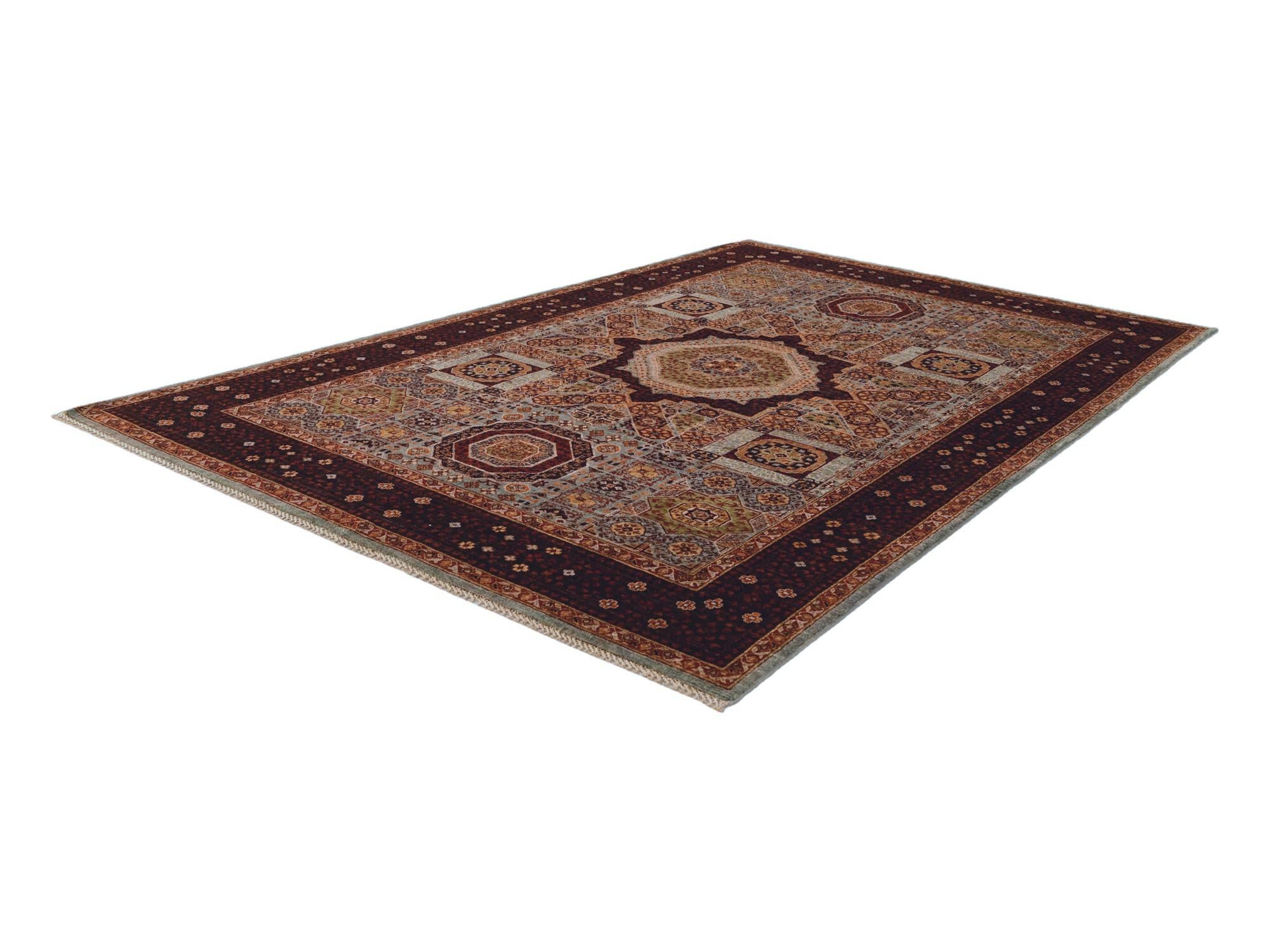 5' 11 x 9' 1 Hand Knotted Mamluk Ziegler Rug