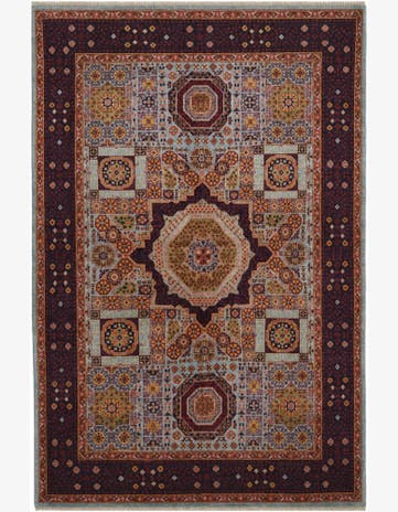 5' 11 x 9' 1 Hand Knotted Mamluk Ziegler Rug