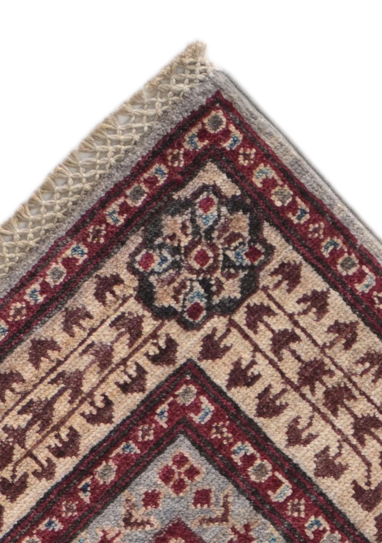 3' 4 x 4' 10 Hand Knotted Mamluk Ziegler Rug