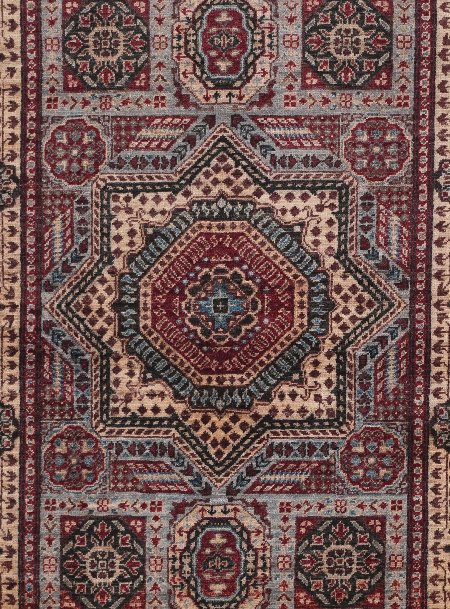 3' 4 x 4' 10 Hand Knotted Mamluk Ziegler Rug