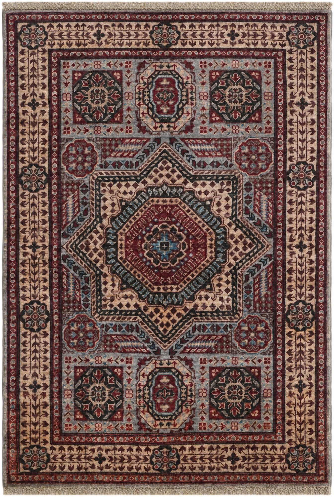 3' 4 x 4' 10 Hand Knotted Mamluk Ziegler Rug