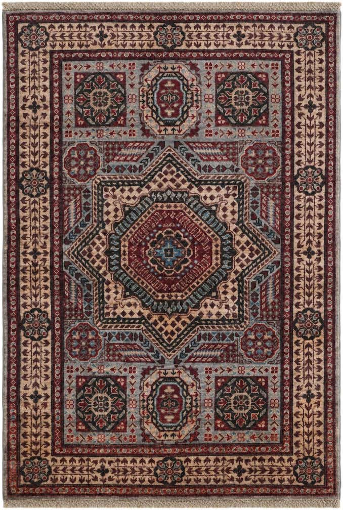 3' 4 x 4' 10 Hand Knotted Mamluk Ziegler Rug