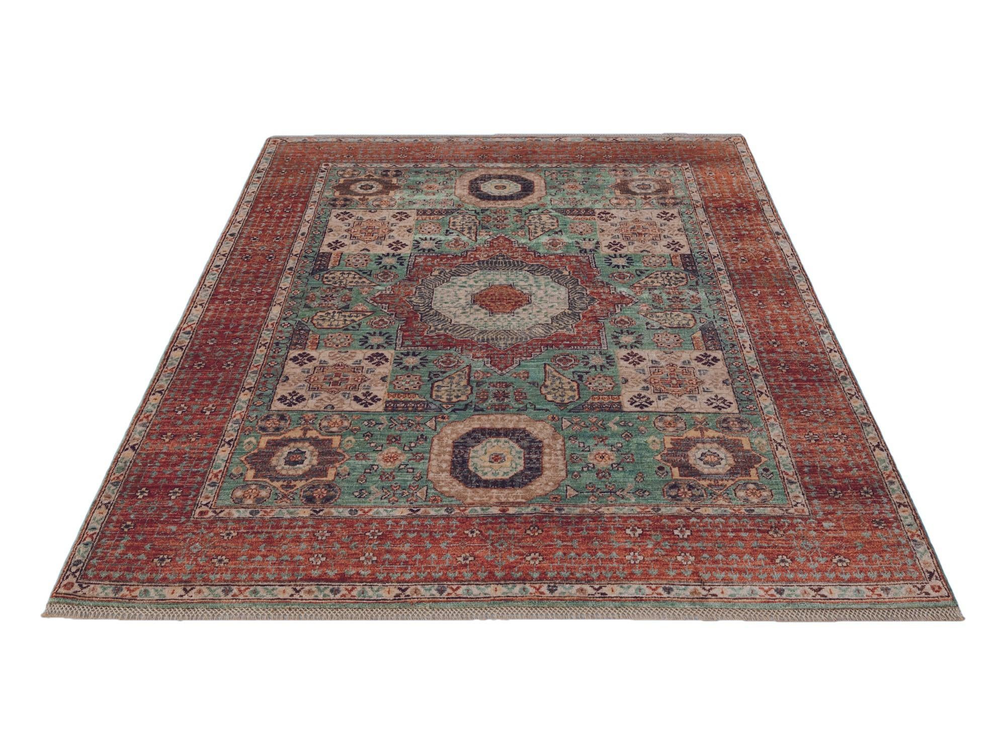 5' 1 x 6' 6 Hand Knotted Mamluk Ziegler Rug