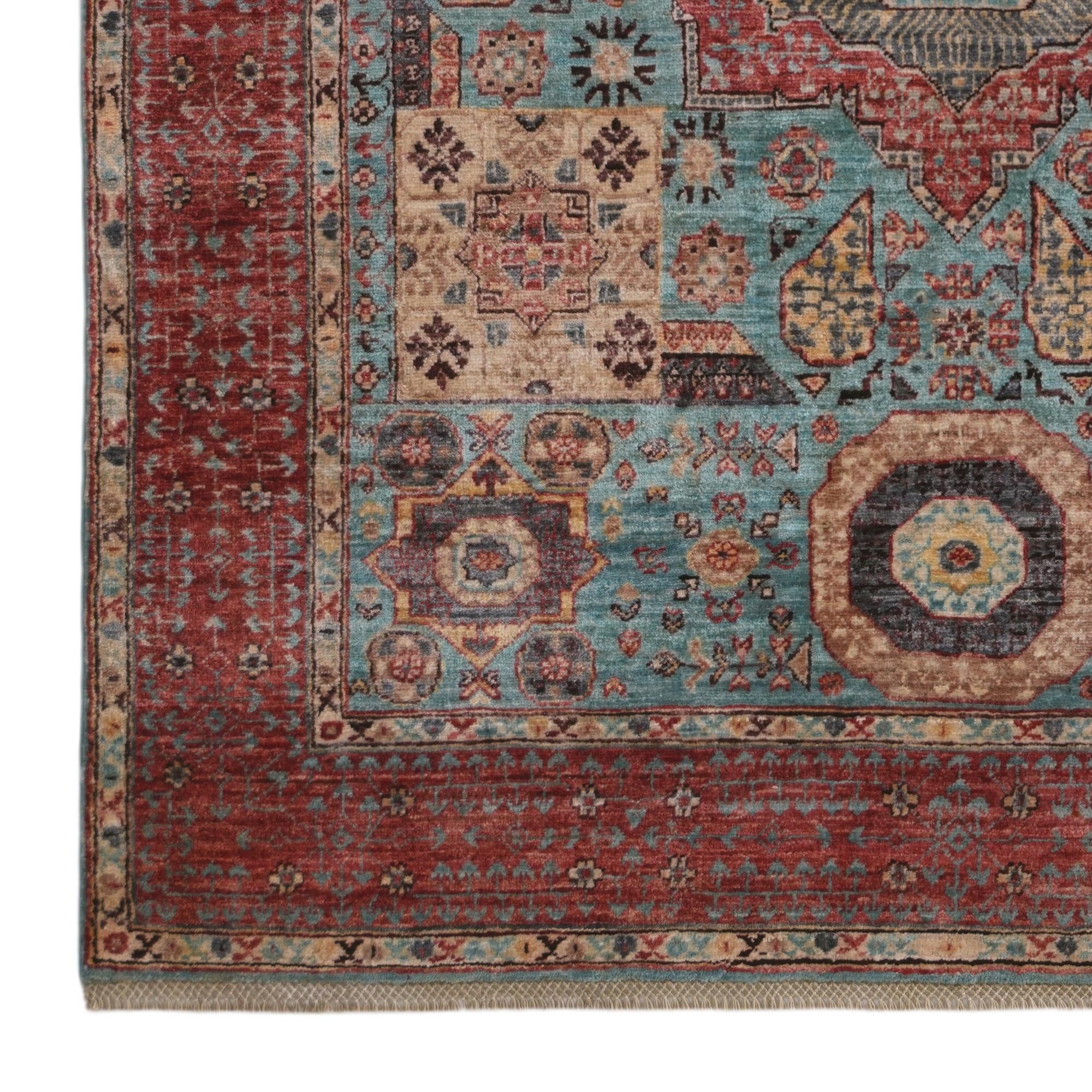 5' 1 x 6' 6 Hand Knotted Mamluk Ziegler Rug