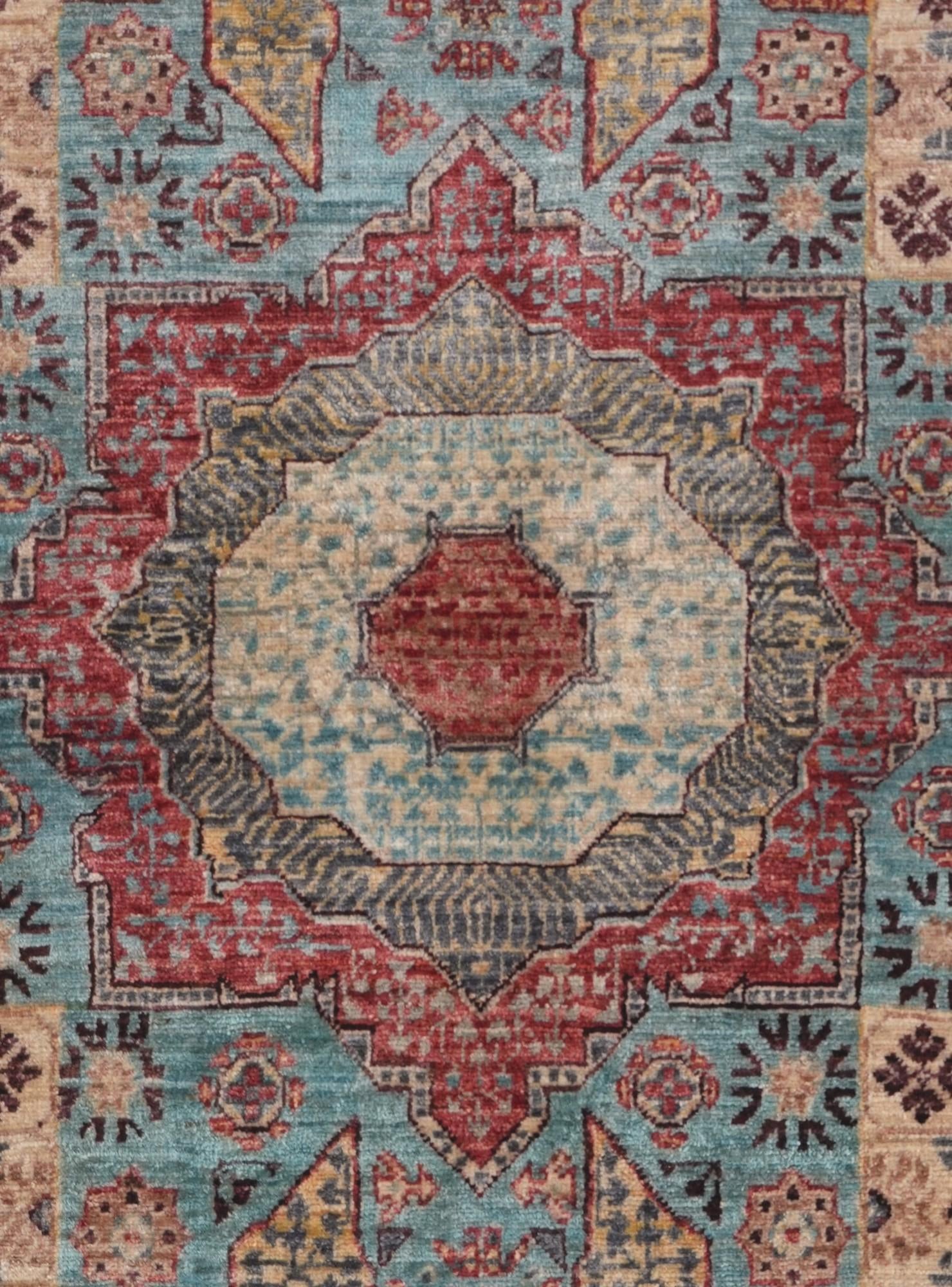 5' 1 x 6' 6 Hand Knotted Mamluk Ziegler Rug