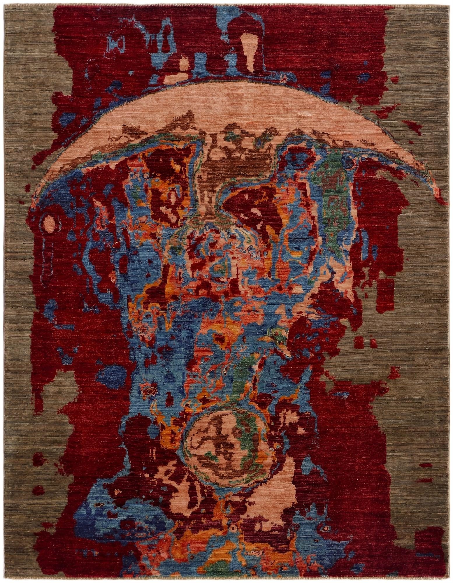 5' 1 x 6' 5 Hand Knotted Mamluk Ziegler Rug