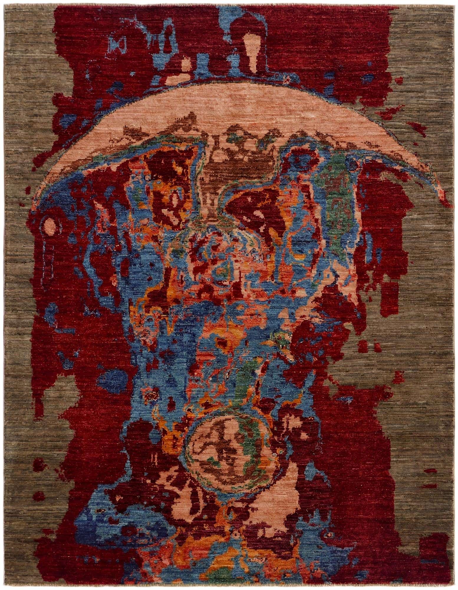5' 1 x 6' 5 Hand Knotted Mamluk Ziegler Rug
