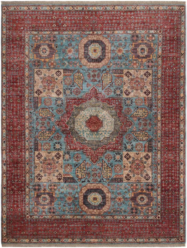 5' 1 x 6' 6 Hand Knotted Mamluk Ziegler Rug