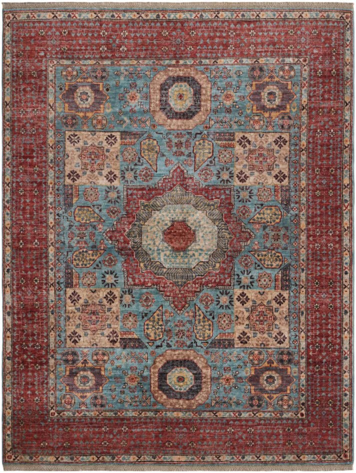 Detail image of 5' 1 x 6' 6 Hand Knotted Mamluk Ziegler Rug