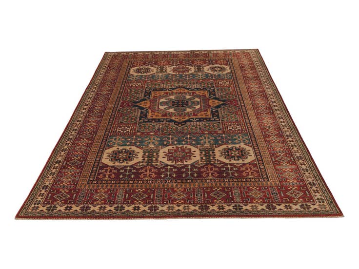 Detail image of 6' 2 x 8' 11 Hand Knotted Mamluk Ziegler Rug