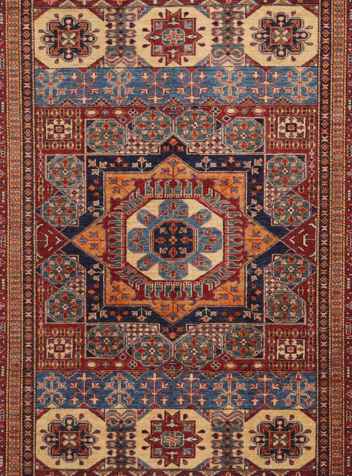 Detail image of 6' 2 x 8' 11 Hand Knotted Mamluk Ziegler Rug