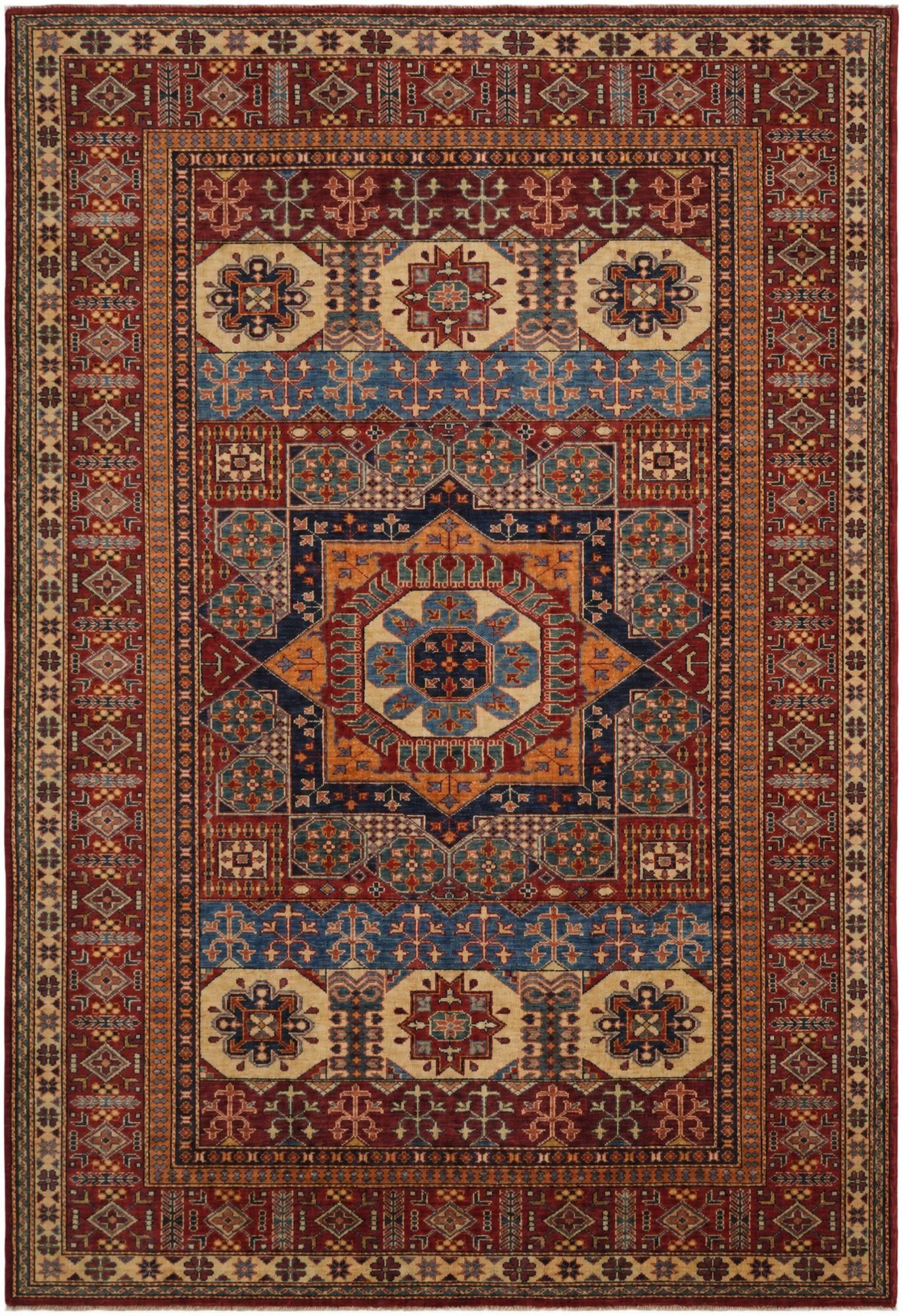 6' 2 x 8' 11 Hand Knotted Mamluk Ziegler Rug