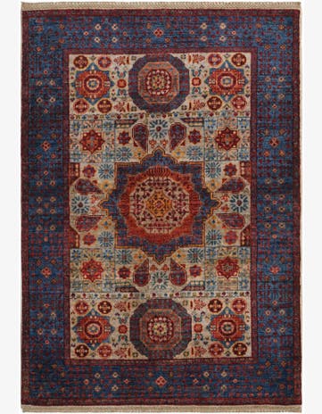 3' 7 x 4' 11 Hand Knotted Mamluk Ziegler Rug