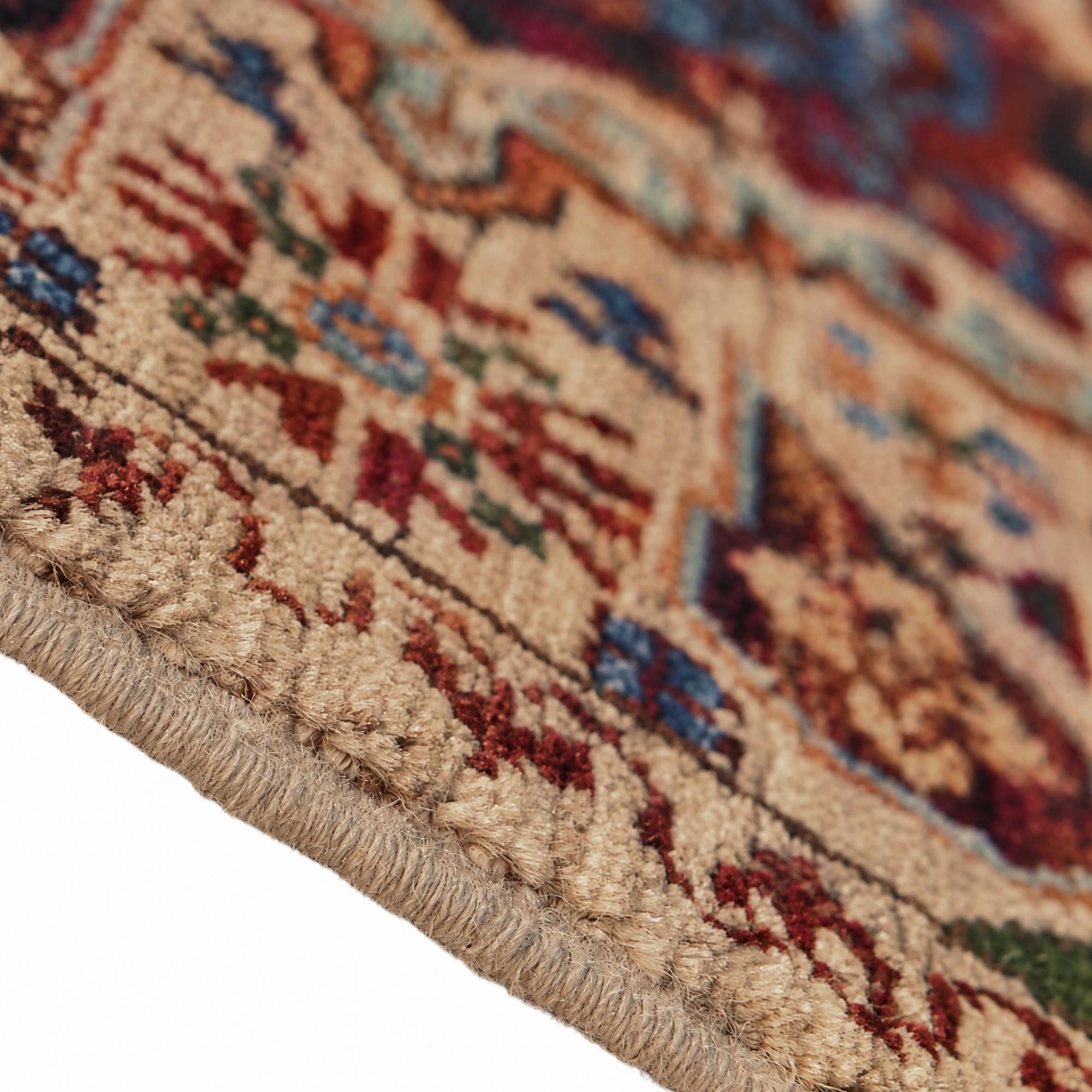 60cm x 95cm Hand Knotted Mamluk Ziegler Rug