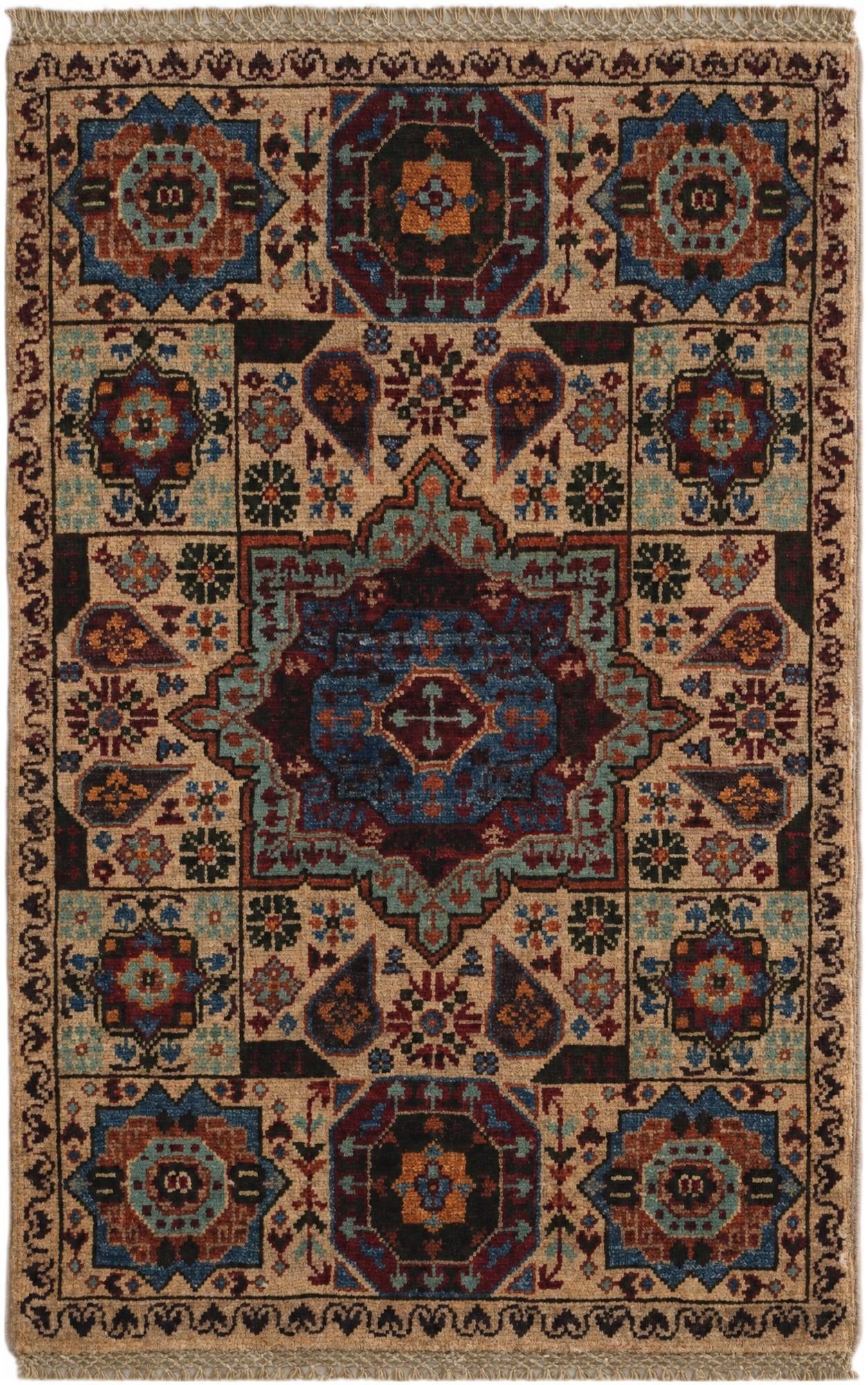 2' x 3' 1 Hand Knotted Mamluk Ziegler Rug
