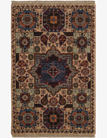 2' x 3' 1 Hand Knotted Mamluk Ziegler Rug