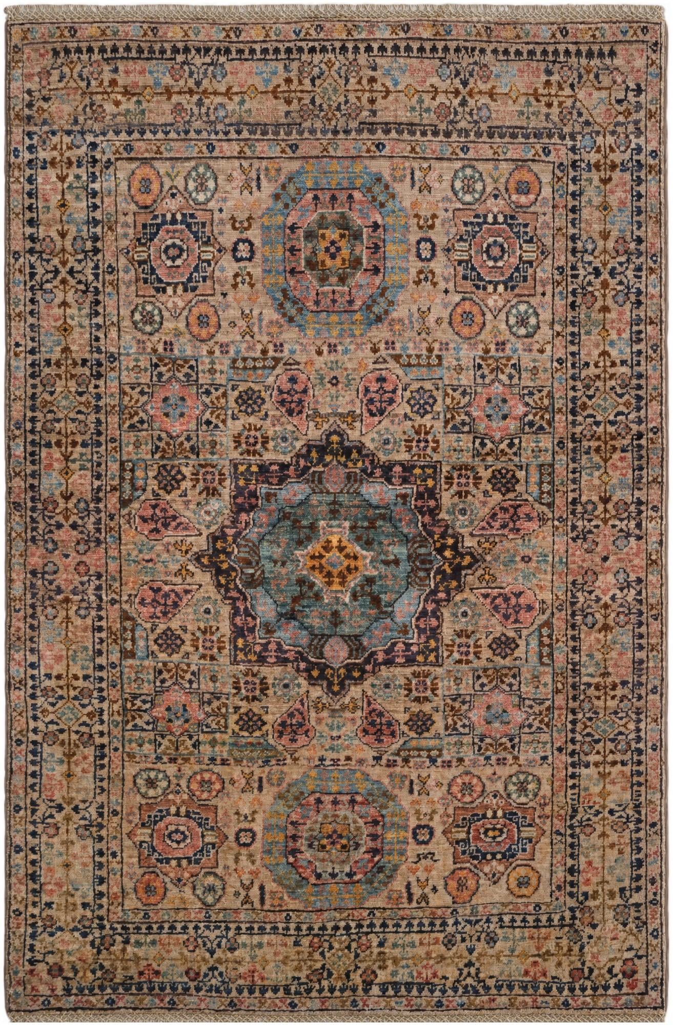 3' 5 x 5' 1 Hand Knotted Mamluk Ziegler Rug