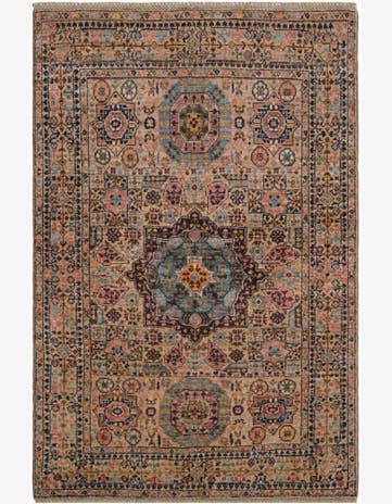 3' 5 x 5' 1 Hand Knotted Mamluk Ziegler Rug