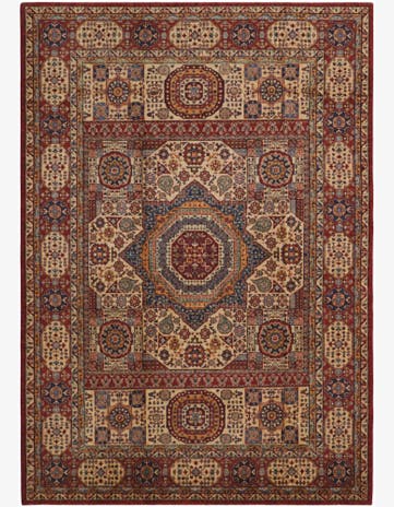 7' 1 x 10' Hand Knotted Mamluk Ziegler Rug