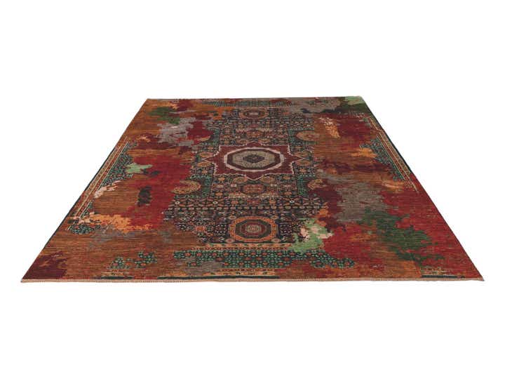 9' x 12' 6 Hand Knotted Mamluk Ziegler Rug