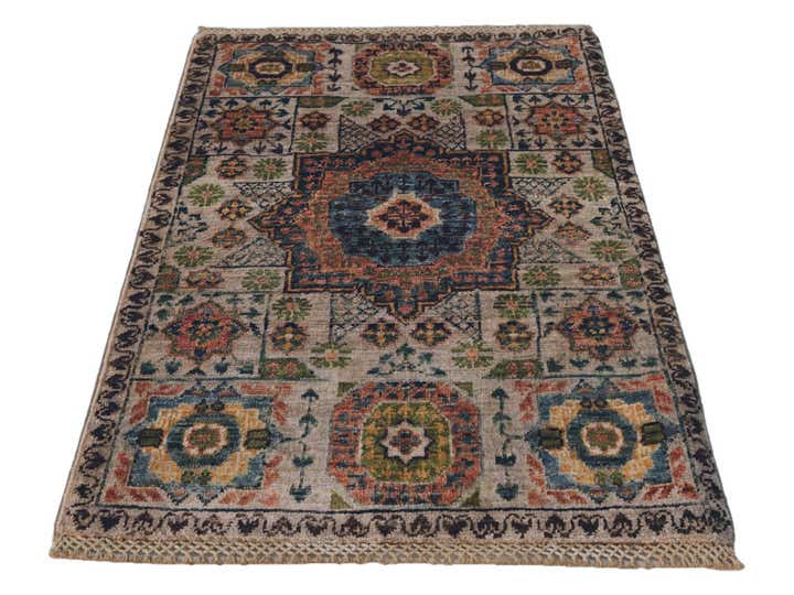 2' 1 x 3' 2 Hand Knotted Mamluk Ziegler Rug