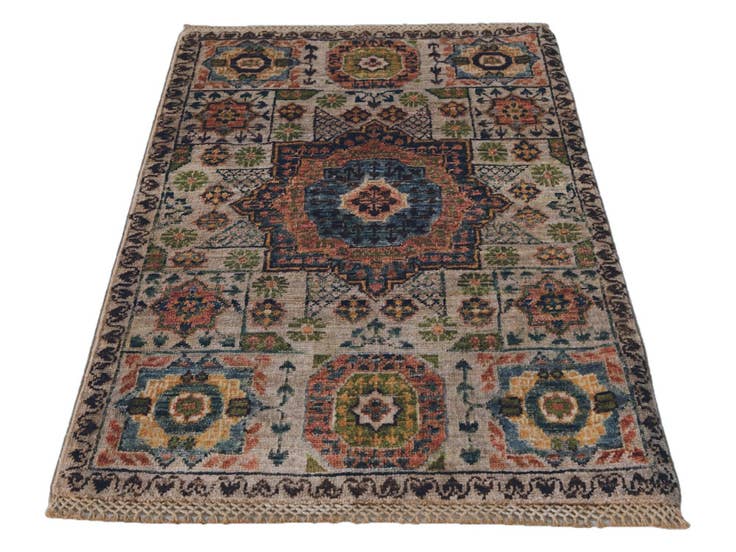 Detail image of 2' 1 x 3' 2 Hand Knotted Mamluk Ziegler Rug