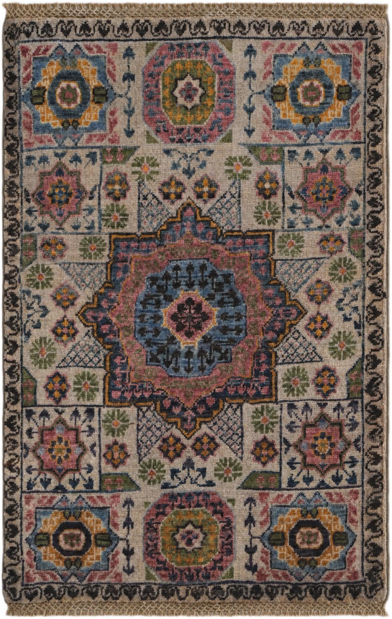 2' 1 x 3' 2 Hand Knotted Mamluk Ziegler Rug