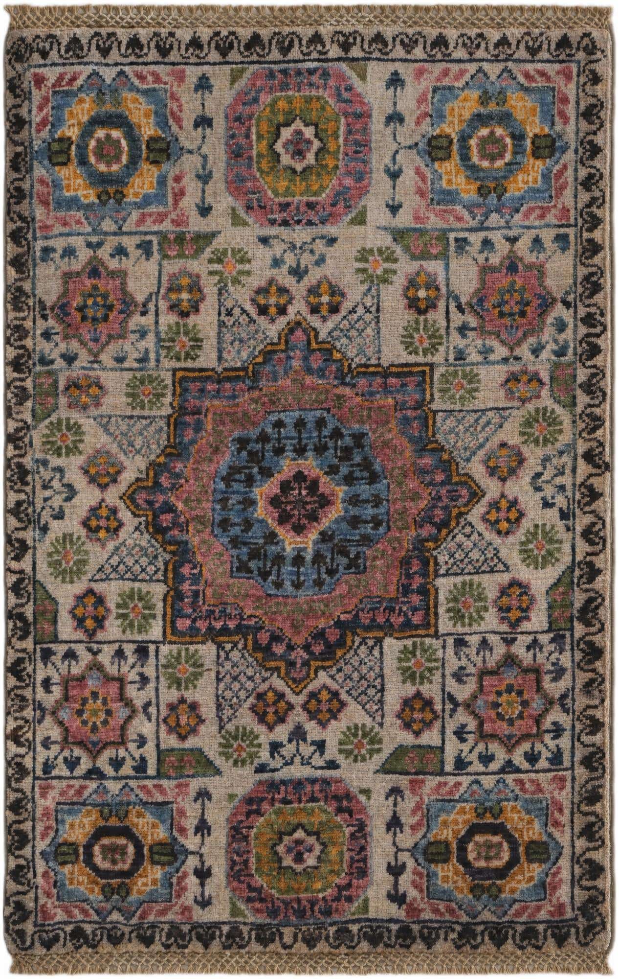 2' 1 x 3' 2 Hand Knotted Mamluk Ziegler Rug