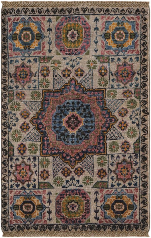 Detail image of 65cm x 95cm anudado a mano Mamluk Ziegler Alfombra