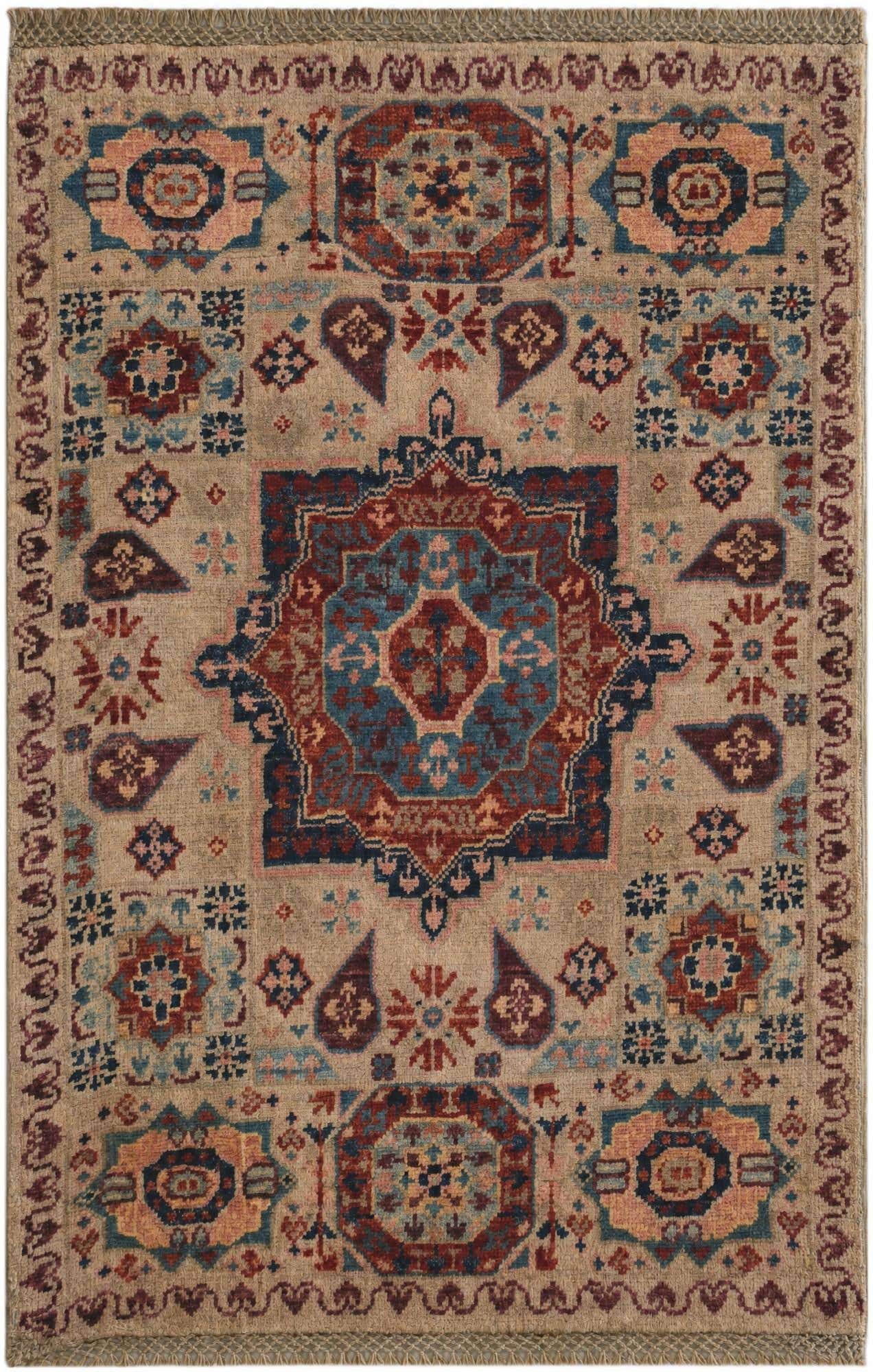 2' x 2' 11 Hand Knotted Mamluk Ziegler Rug