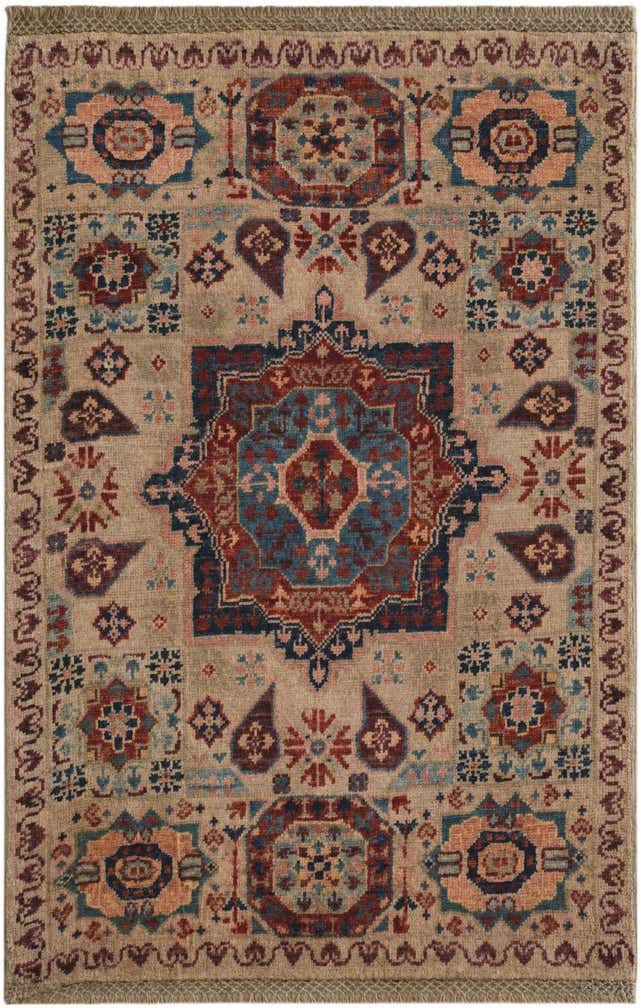 2' x 2' 11 Hand Knotted Mamluk Ziegler Rug