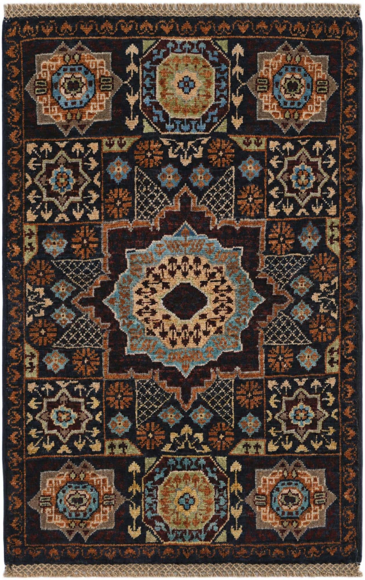 2' x 3' 2 Hand Knotted Mamluk Ziegler Rug
