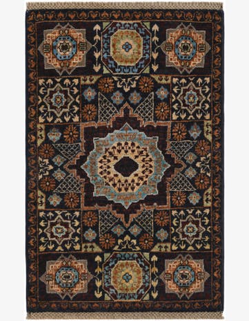 2' x 3' 2 Hand Knotted Mamluk Ziegler Rug