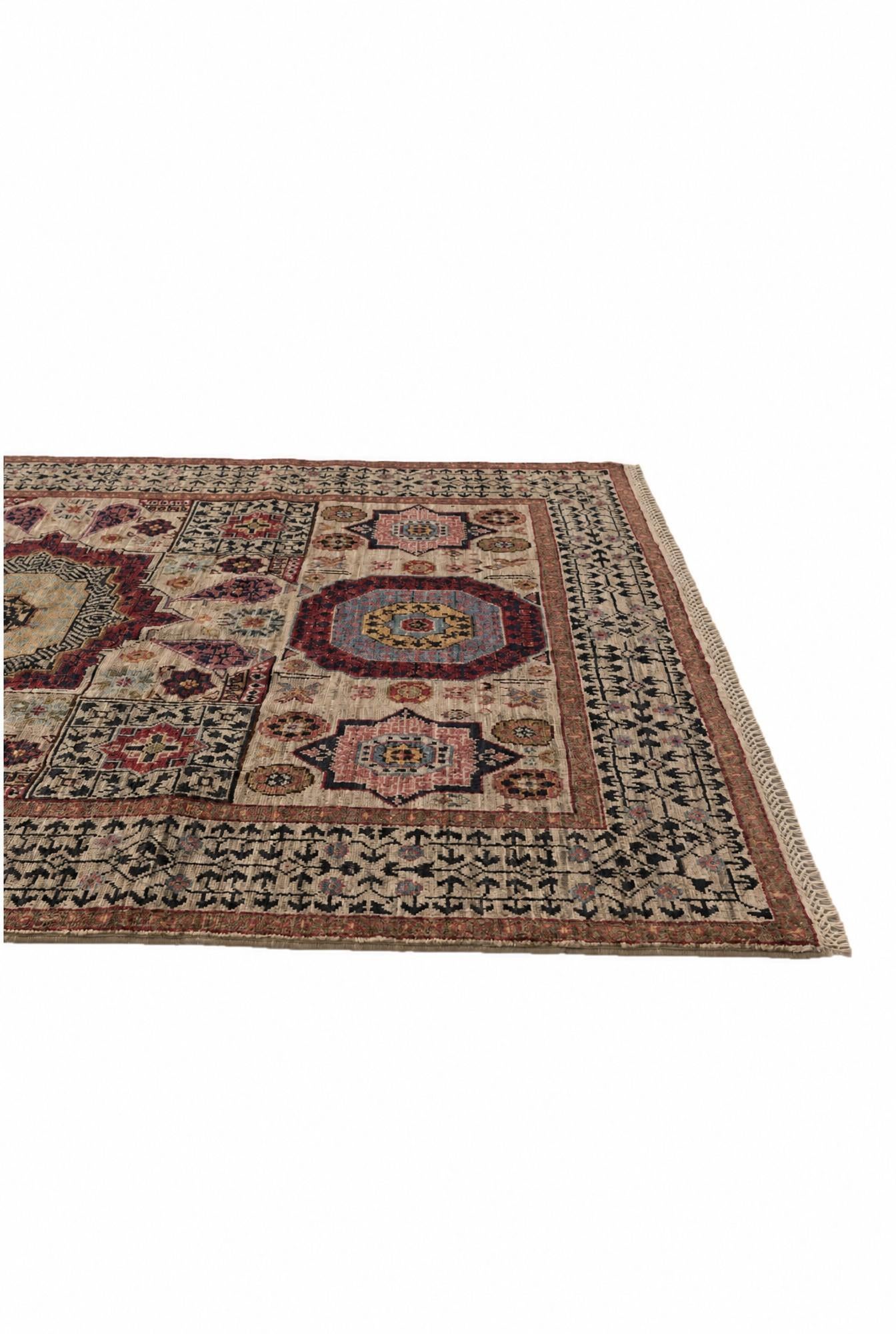 4' 2 x 6' 2 Hand Knotted Mamluk Ziegler Rug