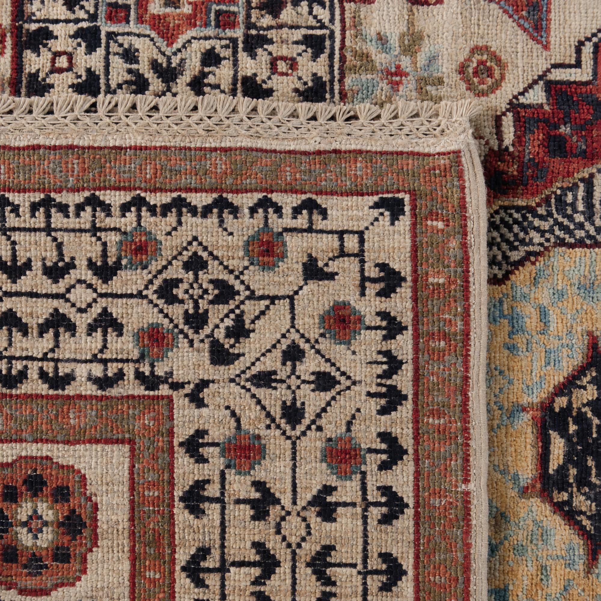 130cm x 190cm Hand Knotted Mamluk Ziegler Rug
