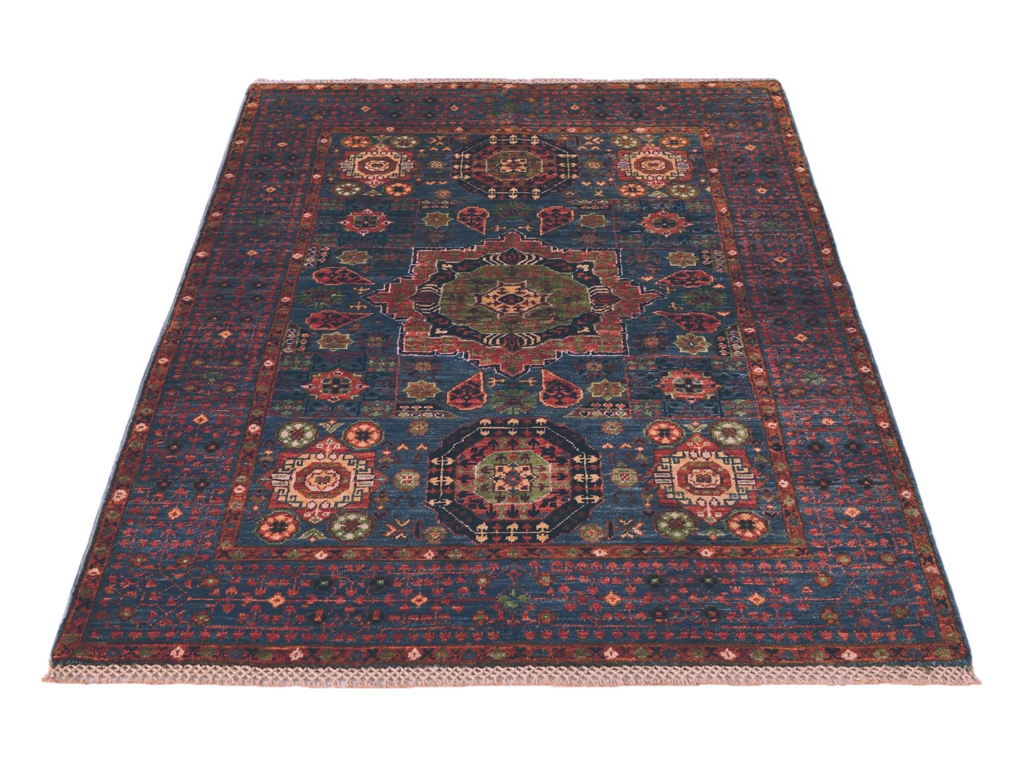3' 4 x 5' Hand Knotted Mamluk Ziegler Rug