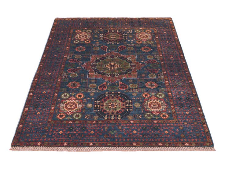 Detail image of 3' 4 x 5' Hand Knotted Mamluk Ziegler Rug