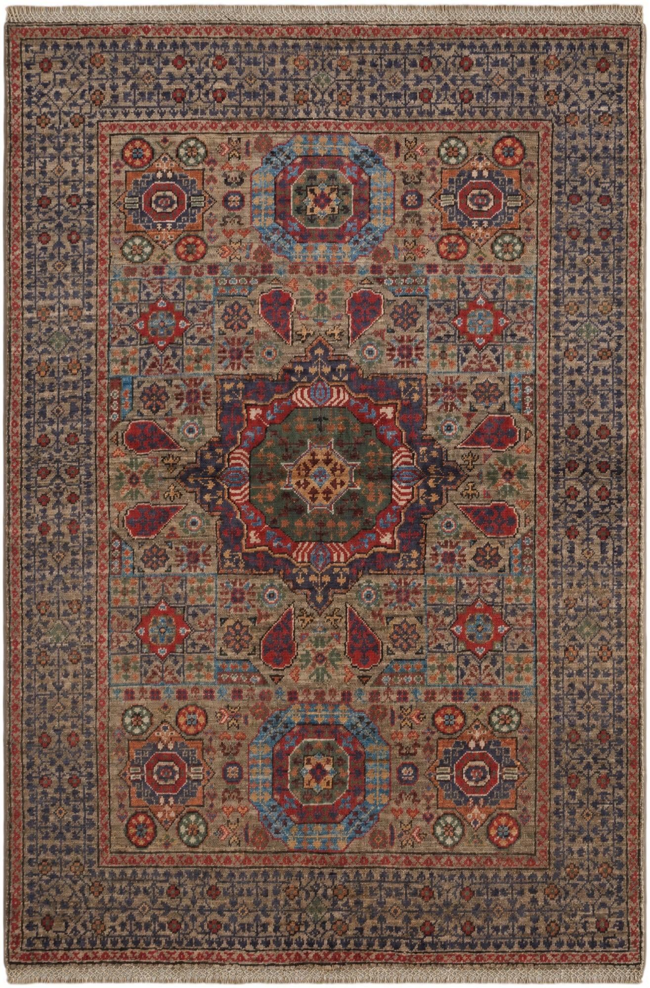 3' 3 x 4' 10 Hand Knotted Mamluk Ziegler Rug