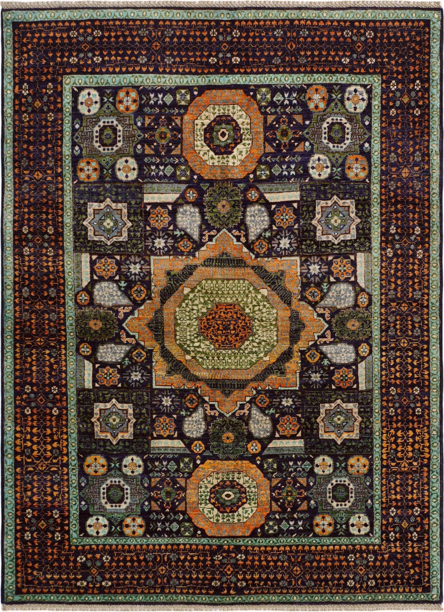 4' 11 x 6' 8 Hand Knotted Mamluk Ziegler Rug