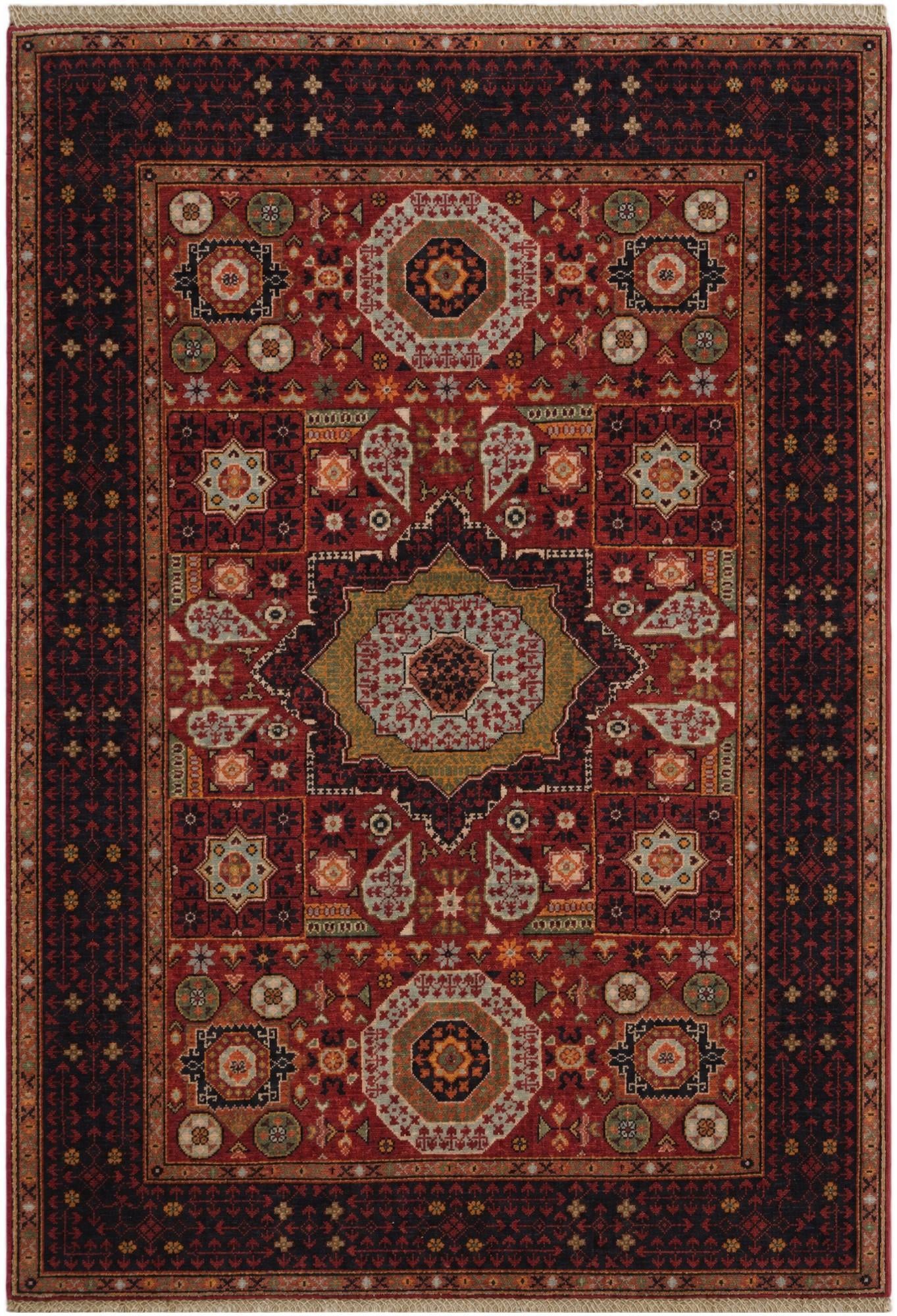 4' 2 x 6' Hand Knotted Mamluk Ziegler Rug