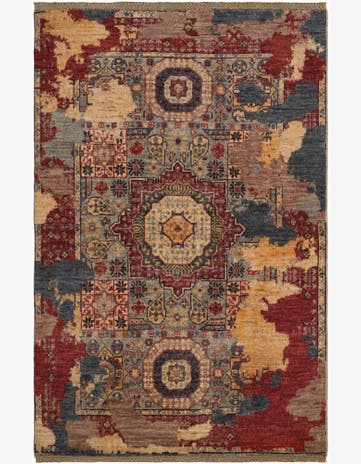 3' 3 x 5' Hand Knotted Mamluk Ziegler Rug