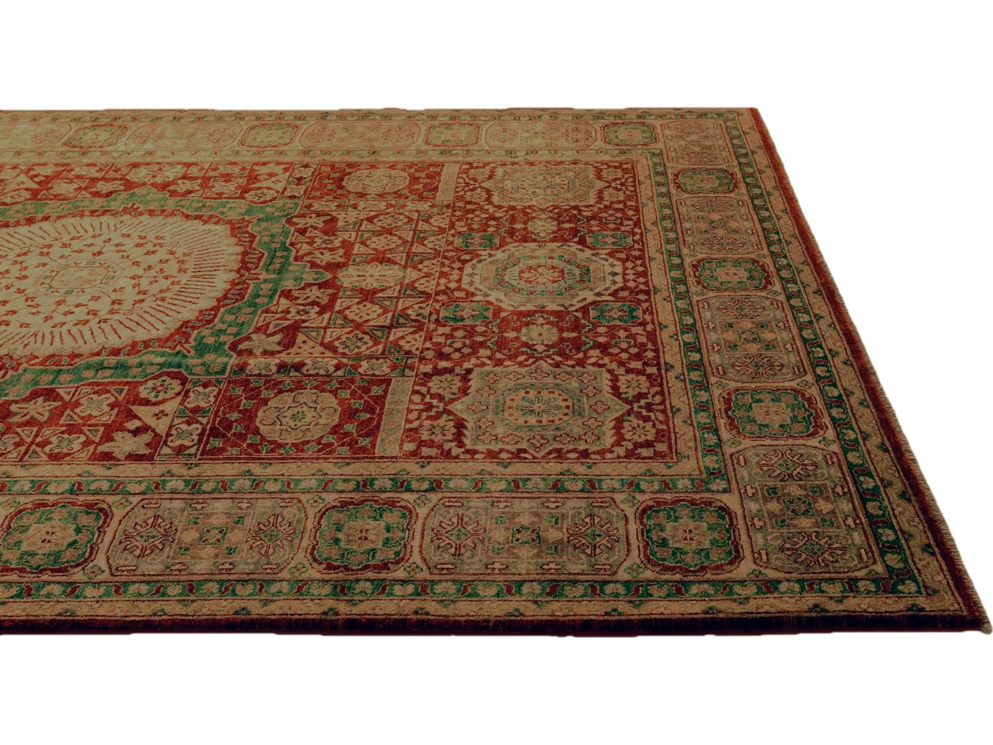 7' x 9' 7 Hand Knotted Mamluk Ziegler Rug