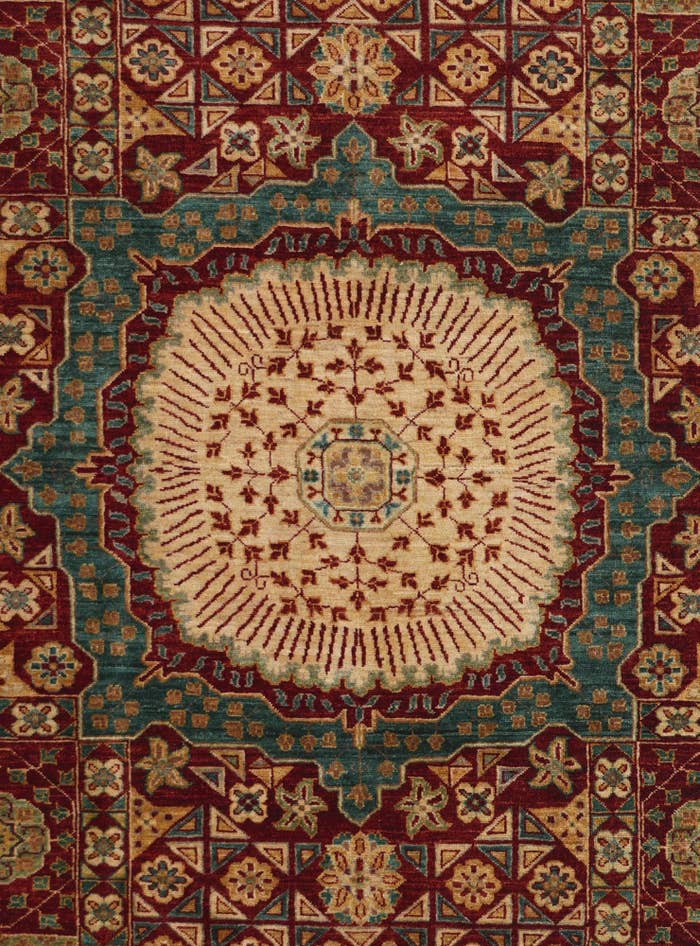 Detail image of 7' x 9' 7 Hand Knotted Mamluk Ziegler Rug
