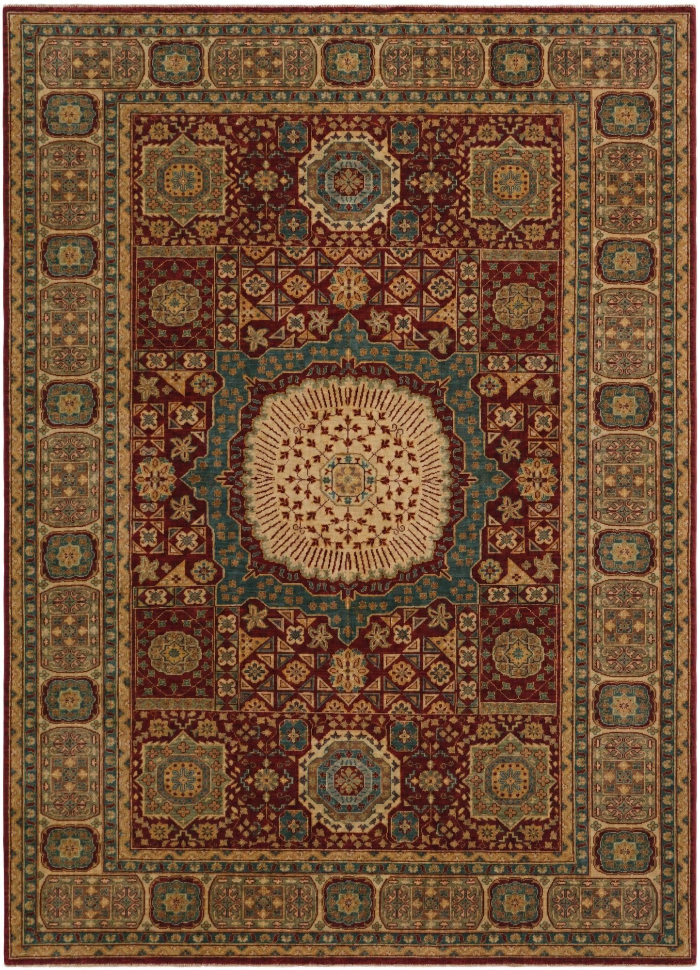 7' x 9' 7 Hand Knotted Mamluk Ziegler Rug